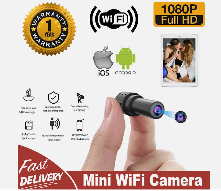 1080P Mini Camera WiFi HD Hidden IP Night Vision Camcorder Home Security Cam