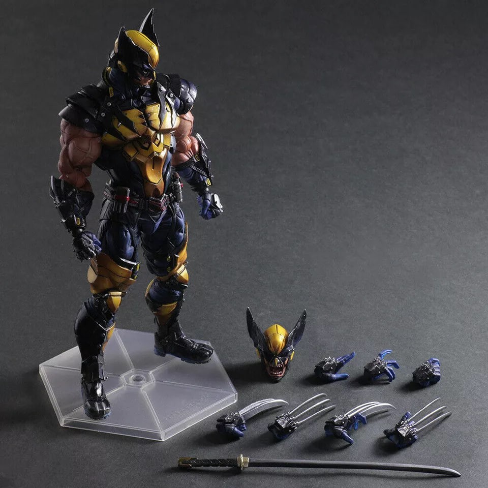 Play Arts X-Men Wolverine James Howlett Logan PVC Action Figure New In Box
