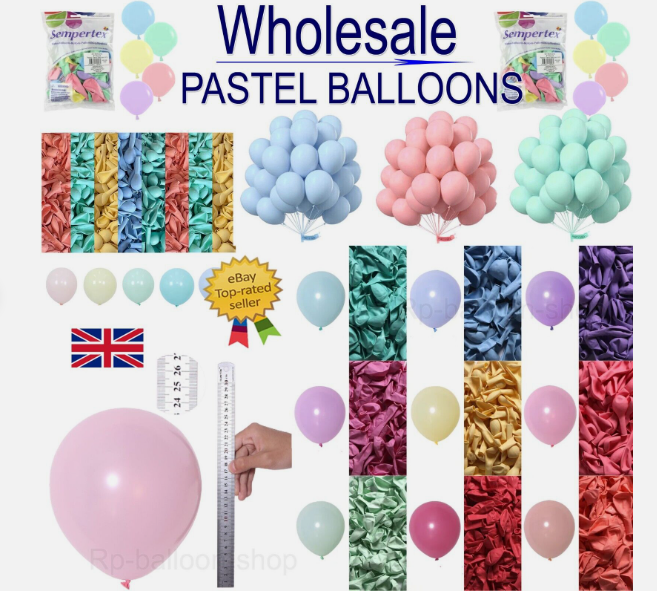 100 X Latex PASTEL BALOON BALLONS helium BALLOONS Quality Party Birthday Wedding