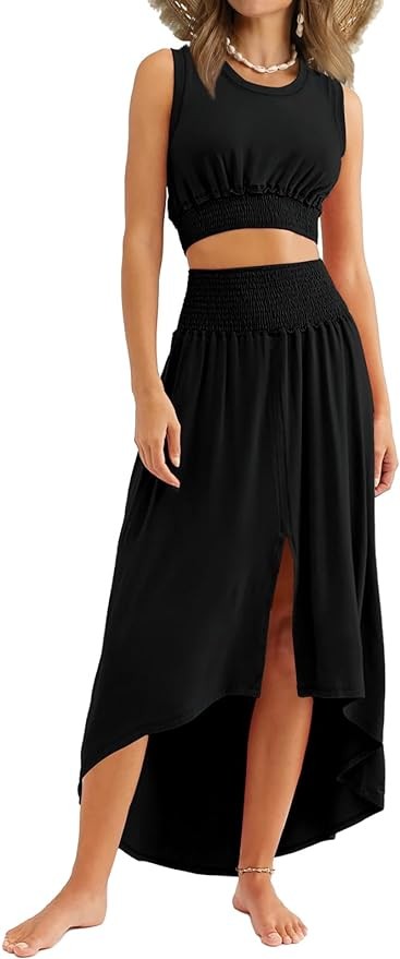 Zeagoo Womens Satin Skirts Casual Silk Midi Skirt High Waisted Long Skirts Zipper Elegant Work Skirts