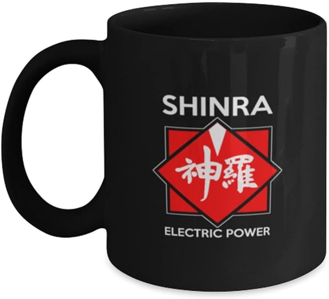 Shinra Electric Power mug. Gaming mug, ff7 jrpg fan mug. Fantasy Mug.