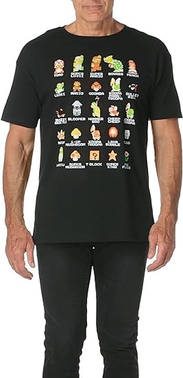 Nintendo Men's Pixel Cast T-Shirt
