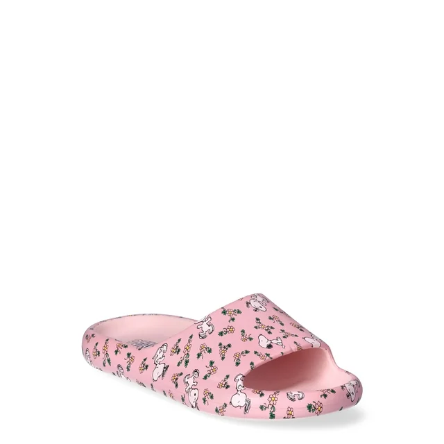 Peanuts Women's Snoopy Comfort Slide Sandals, Sizes 6-11