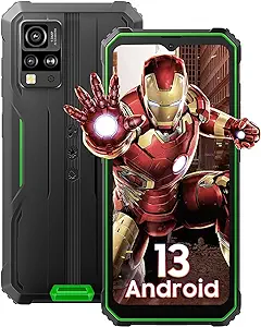 Blackview Rugged Smartphone Unlocked, 2024 BV4800 Rugged Phone, Android 13, 4GB+32GB/SD 2TB, 5180mAh Battery, 6.56'' HD+, IP69K Waterproof Mobile Phone, Face ID, 3 Card Slots, Glove Mode, T-Mobile