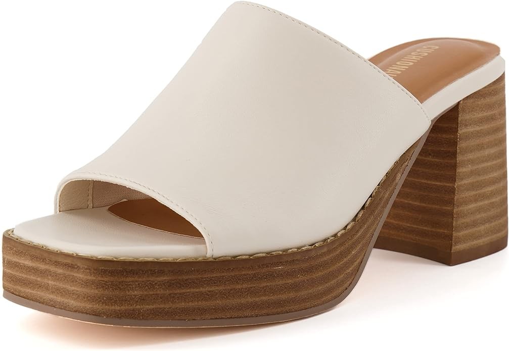 CUSHIONAIRE Women's Keeper soft one band Heel Sandal +Memory Foam, Wide Widths Available