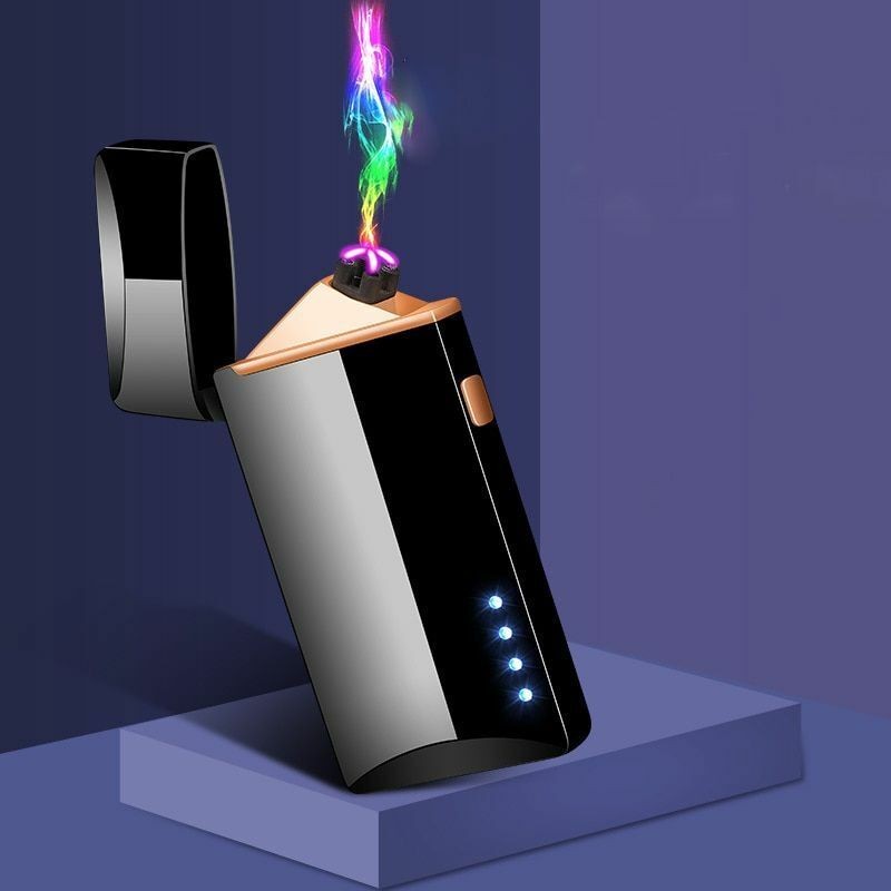 Flameless Electric Mini Metal USB Arc Cigarette Lighter Windproof Led For Men